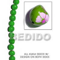 kukui seed  forest green with flower