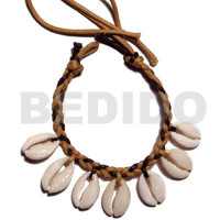 sigay shells in braided wax cord