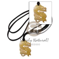 mother of pearl shell (MOP) dragon leather thong 41x25mm