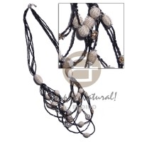 5 rows graduated multilayered black cut glass