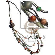 olive green tones 2 layers wax cord