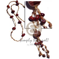 glass beads with bayong wood beads accent