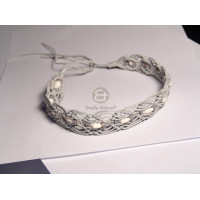 wax cord macrame choker with nassa coco heishe