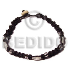 macrame with troca beads