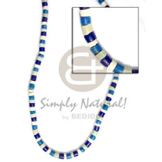 4 5mm coco heishe wht royal blue light blue