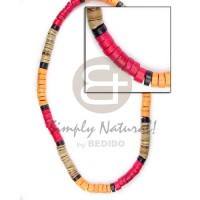 4 5mm coco heishe natural brown red orange black