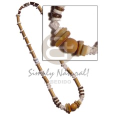 bamboo with white clam acrylic crystals brownlip wood beadsalternate