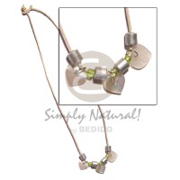 3 pc. 20mm heart hammershell with silver