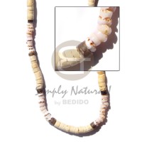 4 5mm coco heishe bleach with nat brown