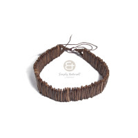 3in coco natural brown sticks choker 