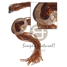 10 rows golden amber brown glass and