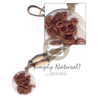 40mm round kabibe shell with clay tarsier adjustable beige wax co