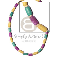 lavender yellowithgreen wood tube with black coco Pokalet