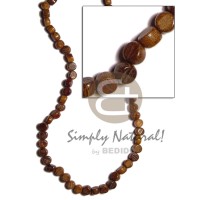 flat round sidedrill robles wood beads 6mm