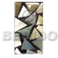 flat rectangle 15mmx30mm black resin with laminated