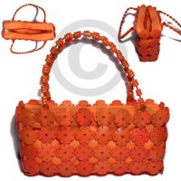 orange coco flowers with inner lining