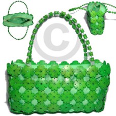 green coco flowers with inner lining