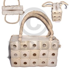 bleach white square coco with inner lining