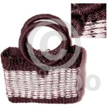 abaca weave brown bag l=8 in.