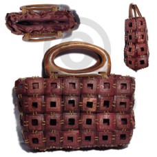 brown weaved square coco with inner