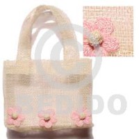 sinamay handbag with 3 flowers