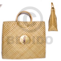 pandan with rattan handle large 14 .5x6 12