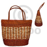 pandan oval long with zip. large 10