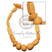 natural wood beads dyed in mustard shade