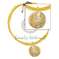 6 layer yellow wax cord with matching