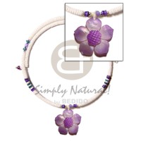 white clam 3 4mm wire choker with