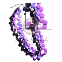 3 layers 10mm black lavender lilac coco sidedrill