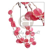 3 rows raffia in graduated length with