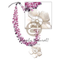 10 layers pink glass beads in magic