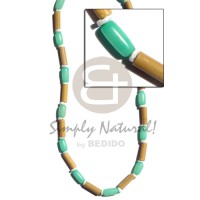 bamboo tube with pastel green buri and