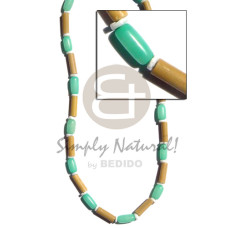 bamboo tube with pastel green buri and
