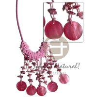 spaghetti choker  dangling old rose round