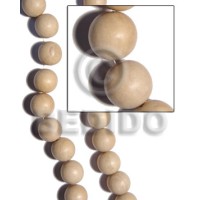 natural white round wood beads 30mm