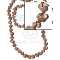 bonium with fuschia pink beads  length