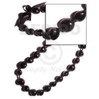 black kukui nuts ribbon lei ( lumbang