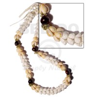 shell lei  kukui seeds, mongo shell,