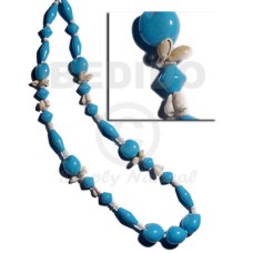 lei  kukui seeds and natural wood