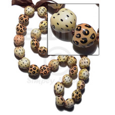 kukui seeds in animal print  leopard