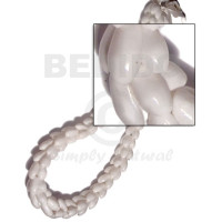 beaded white bubbleshells  28 with adjustable ribbon maximum le