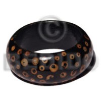 wood bangle with laminated chinese bamboo rings