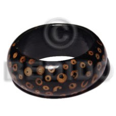 wood bangle with laminated chinese bamboo rings