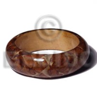 wood bangle with laminated patchwork ypilypil