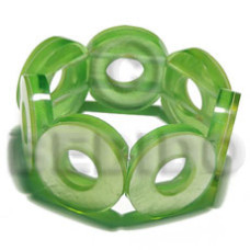 30mm capiz shell rings neon green
