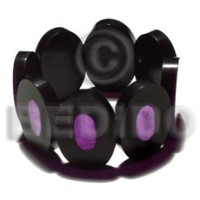 35mmx25mm oval black resin lavender