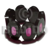 35mmx25mm oval black resin pink