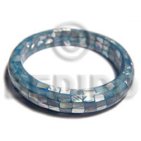 blue kabibe shell blocking round bangle